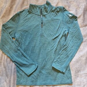 Smartwool Kid's Zip-Up Sweater in Teal